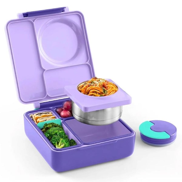 OmieBox Hot & Cold Bento Box Purple Plum