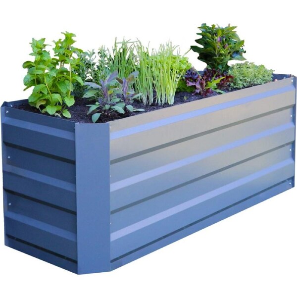 Greenlife Slimline Raised Garden Bed - Slate Grey
