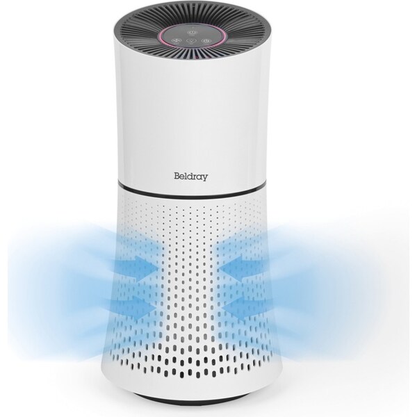 Beldray 31.5x28x18cm Total Air Purifier w/ Night Light Lightweight/Compact