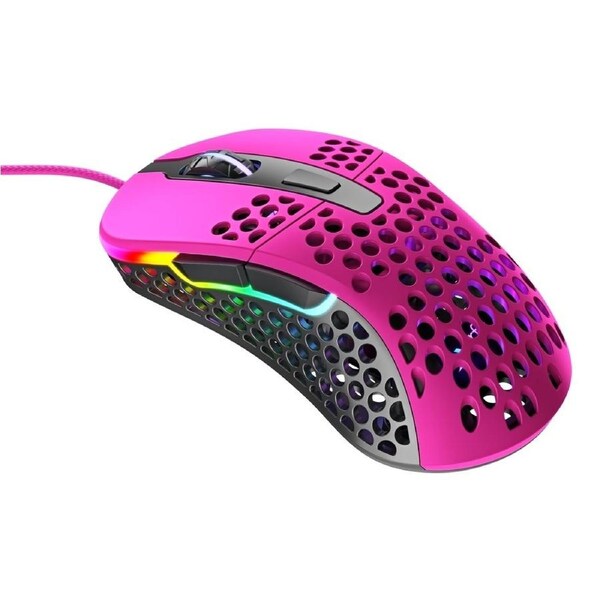 Xtrfy M4 Wired RGB Optical RGB Gaming Mouse Pink LED Lights