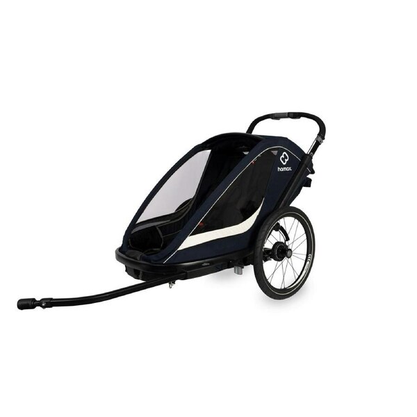 Hamax Breeze Two Child Trailer - navy blue