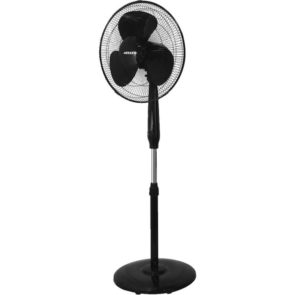 Heller 40cm Oscillating Pedestal Fan w/ Remote/Timer Home/Room Cooling Black