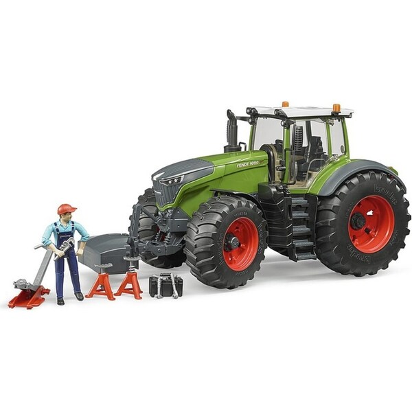 Bruder 1:16 Fendt 1050 Vario Tractor With Toy Mechanic And Garage Equipment 4y+