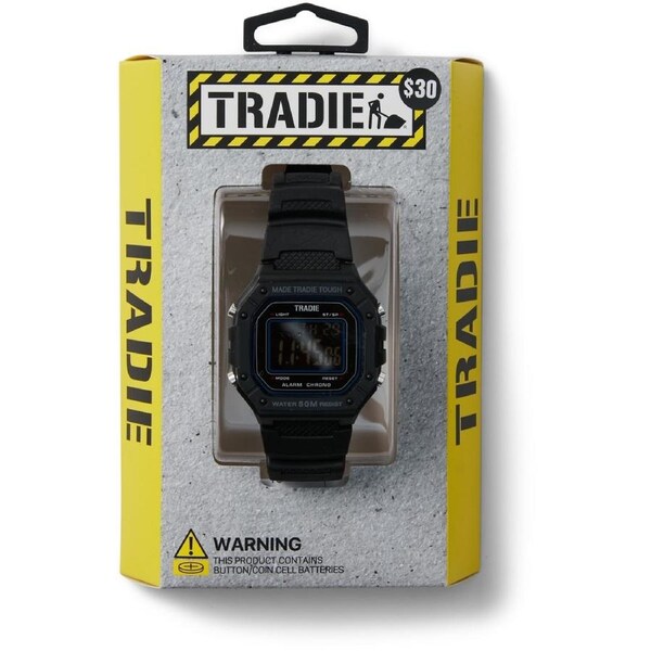 Tradie Kids Digital Rectangular Watch - Black