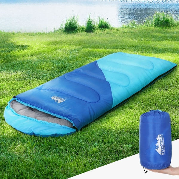 172cm Sleeping Bag Weisshorn Kids Single Blue