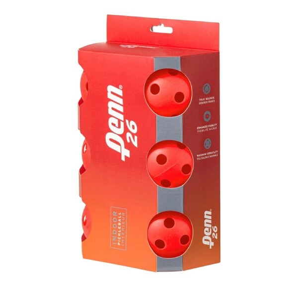 PENN 26 Indoor Pickleball Balls - 1 Pack of 6 Balls