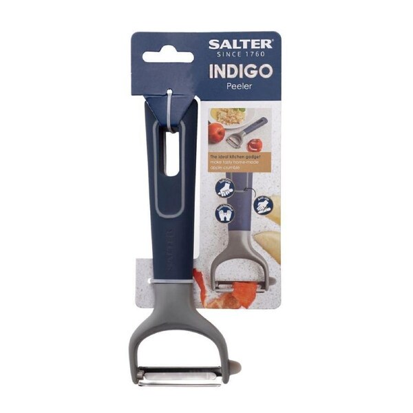Salter Indigo Food/Fruit/Vegetable Peeling/Peeler w/ Anti Slip Handle Durable