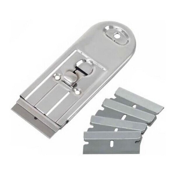 Ozoffer Safety Lock Safety Scraper Set with 5 Blades Anti-Rust