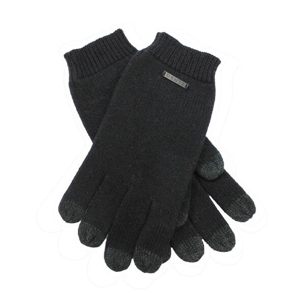 Dents Womens Pure Merino Wool Touchscreen Gloves - Black