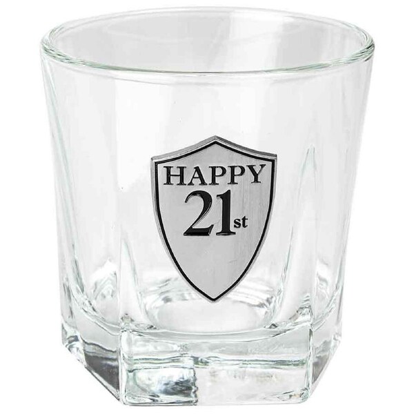 Birthday 21st Whisky/Alcohol Glass 210ml Tumbler Drinking Cup Beverage Glass