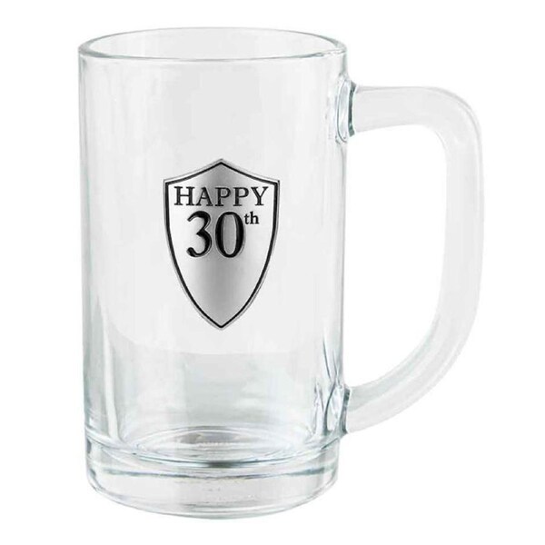 Birthday 30th Celebration Beer Stein/Glass 500ml Drinking Cup Glassware w/Handle
