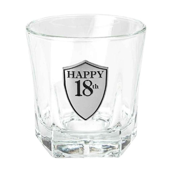 Birthday 18th Whisky/Alcohol Glass 210ml Tumbler Drinking Cup Beverage Glass