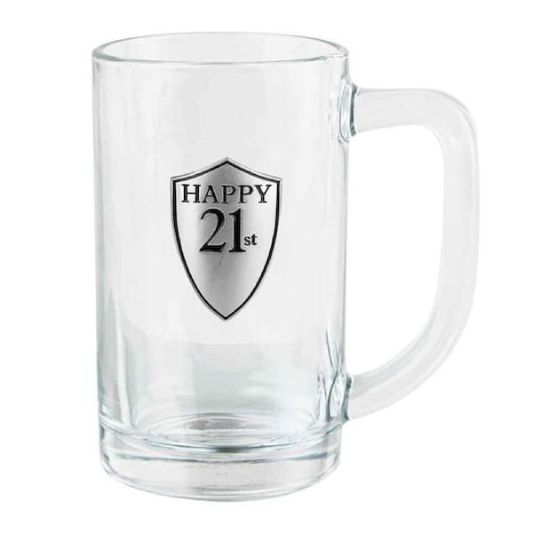 Birthday 21st Celebration Beer Stein/Glass 500ml Drinking Cup Glassware w/Handle