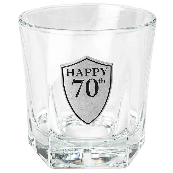 Birthday 70th Whisky/Alcohol Glass 210ml Tumbler Drinking Cup Beverage Glass