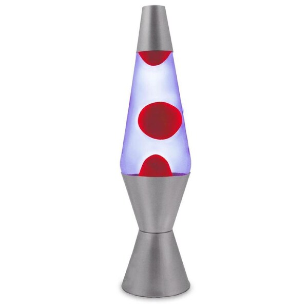 Purple Red Wax Liquid Lava Lamp Retro Style Desk/Bedside Light Home Decor 37cm