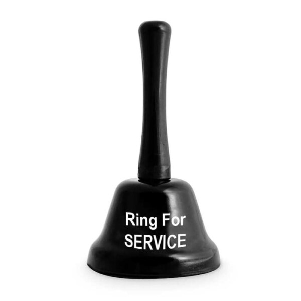 Ring For Service Bell Black Novelty Funny Gag Birthday Gift Bar Man Cave Toy