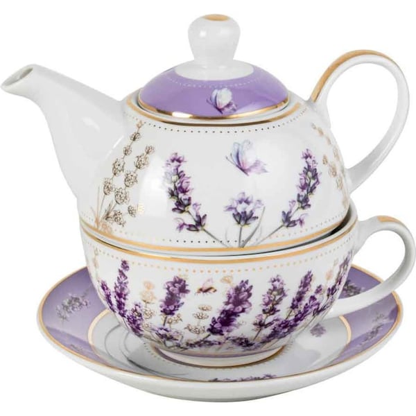 Lavender Dreams 350ml/450ml Decorative Porcelain Tea For One Set Teapot/Saucer