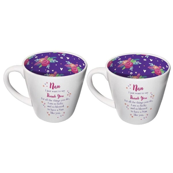 2PK Nan Inside Out Tea/Coffee Office Novelty Gift Mug 400ml Funny Drinking Cup