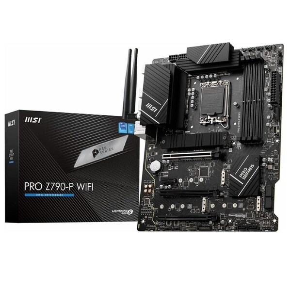 MSI PRO Z790-P WIFI Intel LGA 1700 ATX Motherboard, 4x DDR5 128GB, 1x PCI-E x 16, 1x PCI-E x 14, 4x M.2, 6x SATA, 4x USB 3.2, 4x USB2.0,