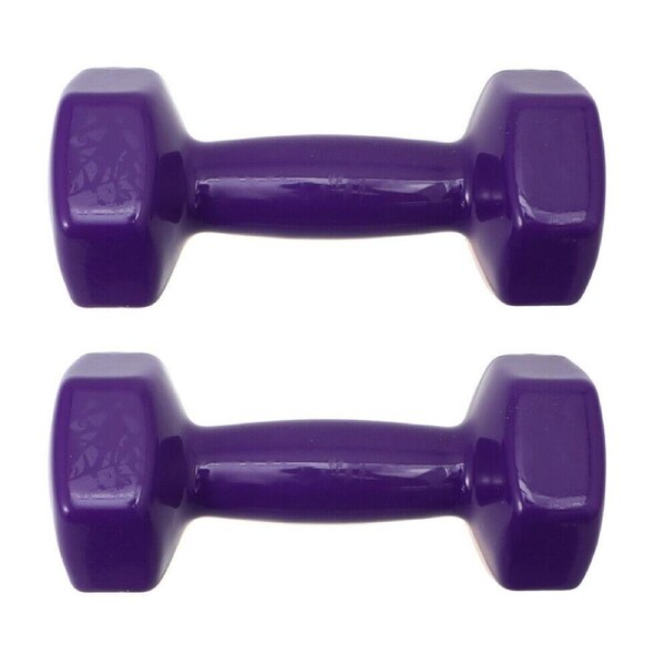 1 Pair 3kg Dumbbells Weights Home Gym Fitness Aerobic Exercise