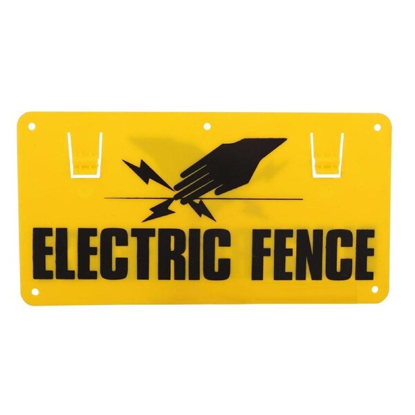 10X Electric Fence Caution Warning Sign Hook Tie To Wire Mesh Rope