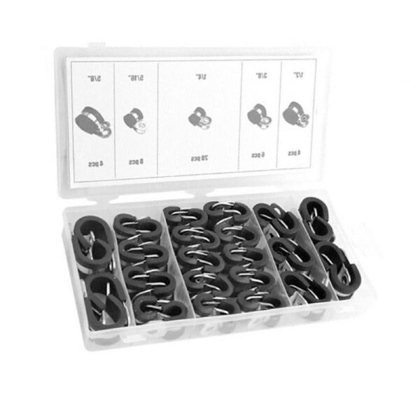 Rubber Line Clip Clamp Holder Kit