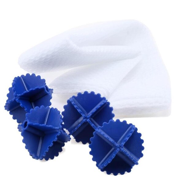 Ozoffer Laundry Dryer Balls With Delicates Wash Bag 5pc - Includes 4 x 4.5cm Dia Balls & 1 x Bag 40cm x 50cm