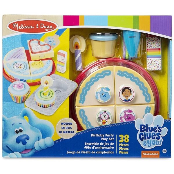 Melissa & Doug Blue's Clues & You - Wooden Birthday Party Play Set