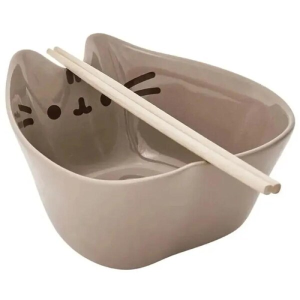 Pusheen Classic Bowl With Chopsticks