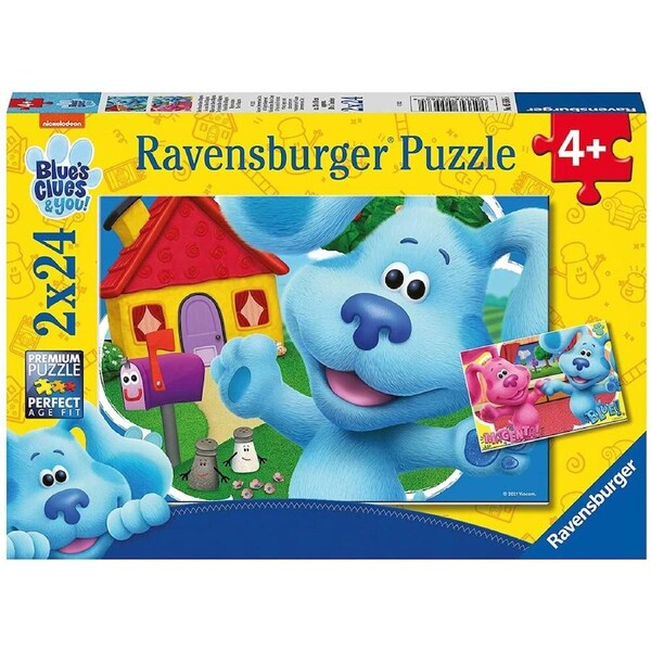 Ravensburger Puzzle 2 x 24pc - Blues Clues Blue and Magenta