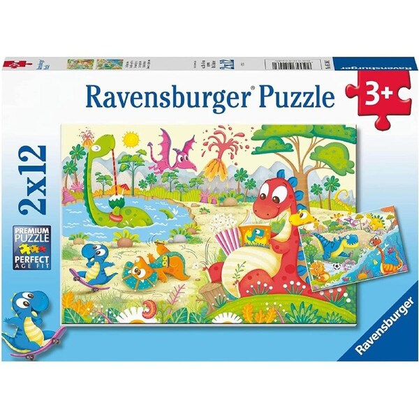 Ravensburger Puzzle 2 x 12pc - My Dino Friends