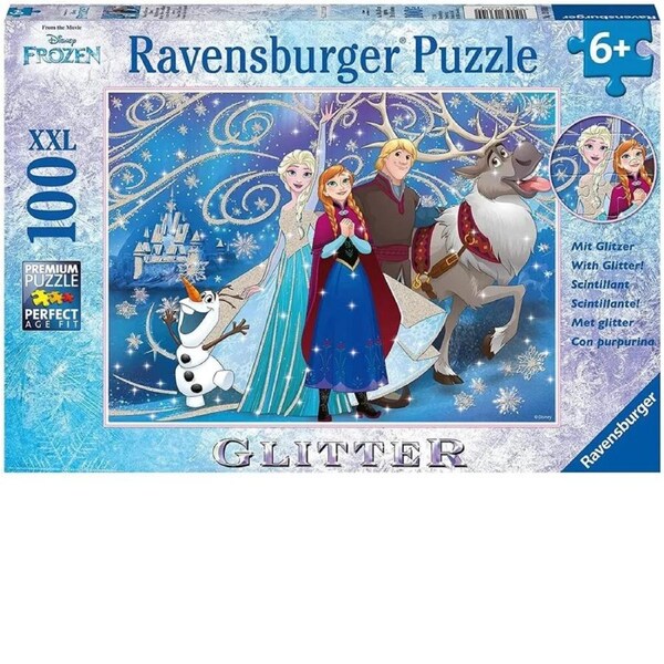 Ravensburger Puzzle 100pc XXL - Disney Frozen Glittery Snow