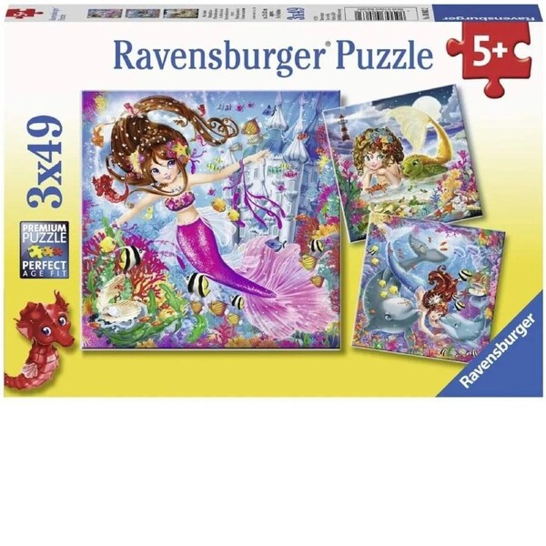 Ravensburger Puzzle 3 x 49pc - Charming Mermaids