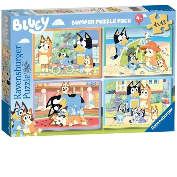 Ravensburger Puzzle 4 x 42pc - Bluey Gotta Be Done