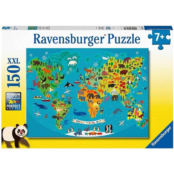 Ravensburger Puzzle 150pc XXL - Animal World Map