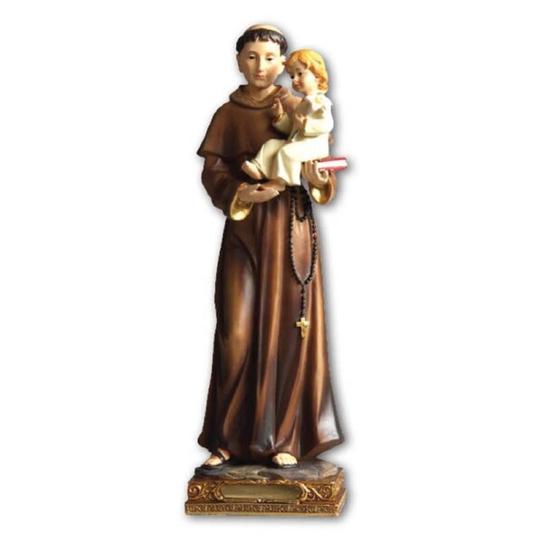 St Anthony - 20cm Resin Statue