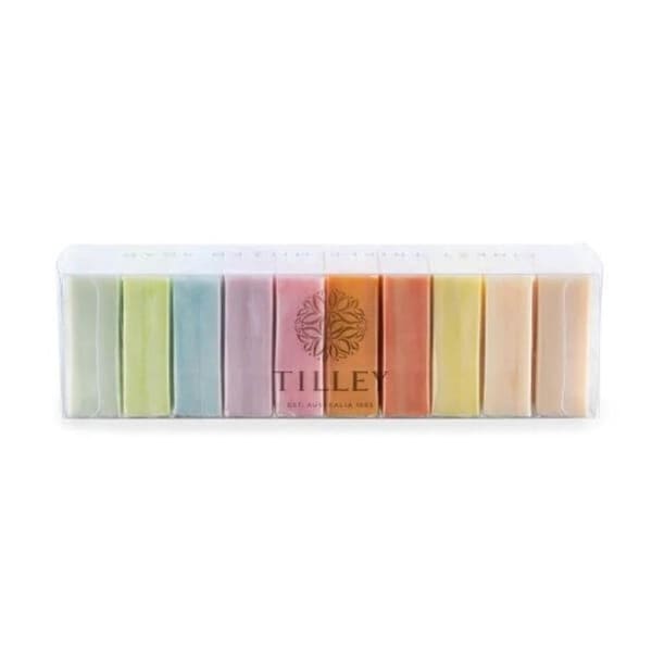 Tilley Fragranced Vegetable Soap Gift Set 10 x 50g - Marble Rainbow