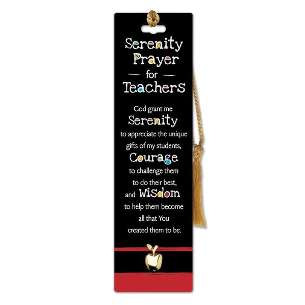 Serenity Prayer For Teachers Bookmark