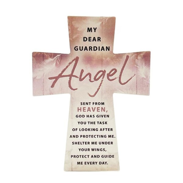 Ceramic Cross - Guardian Angel