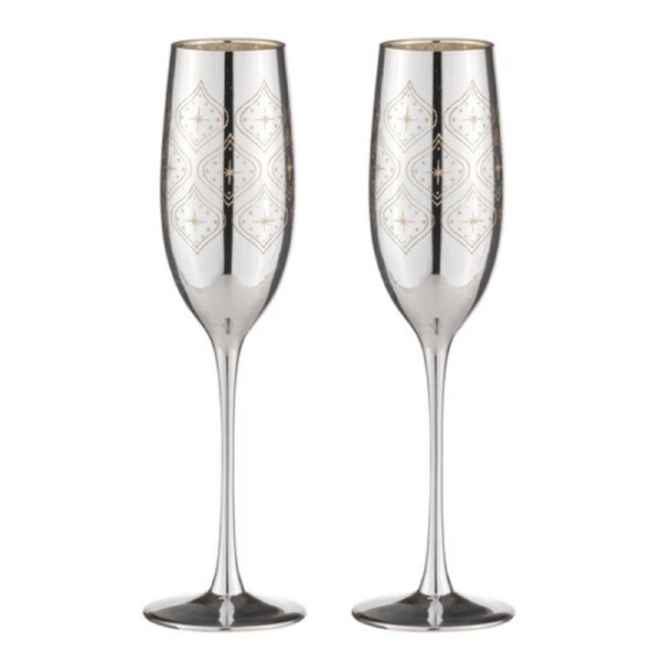 Tempa Estelle - Silver Champagne Glass 2 Pack