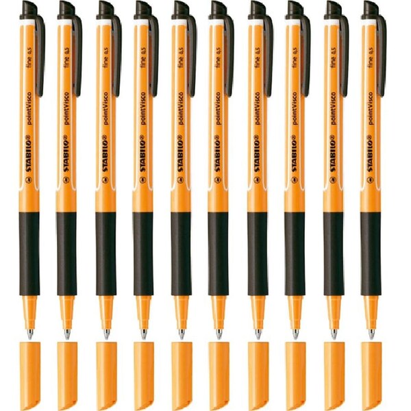 Stabilo Point Visco Rollerball Pen Black Fine 0.5mm Box 10