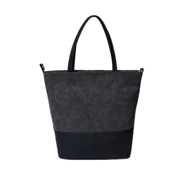 Nevenka Tote Bag Soft Leather Large Capacity Bucket Handbags for Women-Balck