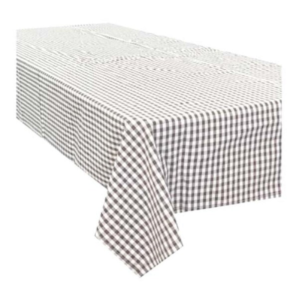 Rans Kitchen Table Cloth Charcoal Gingham Tablecloth 150x300cm Rectangle