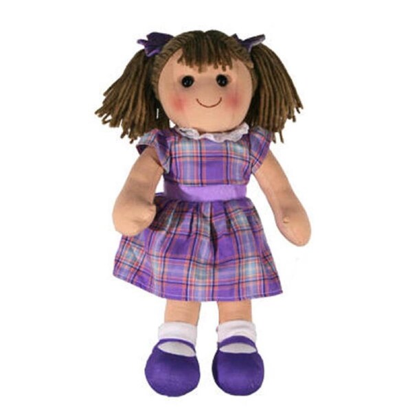 Hopscotch Lovely Soft Rag Doll PENNY Purple Dress Doll Large 35cm