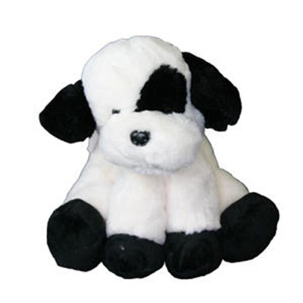 Hopscotch Lovely Soft Fluffy Connie Black and White Dog Large