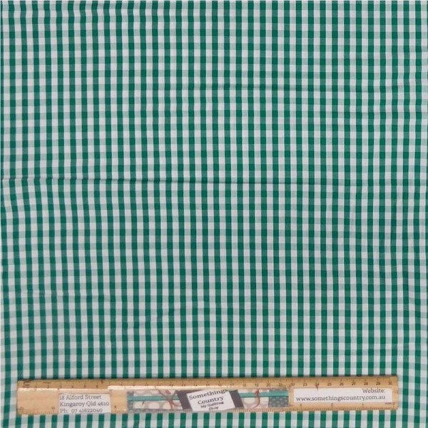 Quilting Patchwork Sewing Fabric 4mm Emerald Gingham 145x50cm