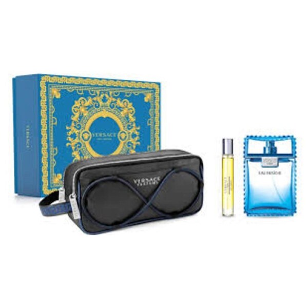 Eau Fraiche 3 Piece 100ml Eau De Toilette by Versace for Men (Gift Set-D)