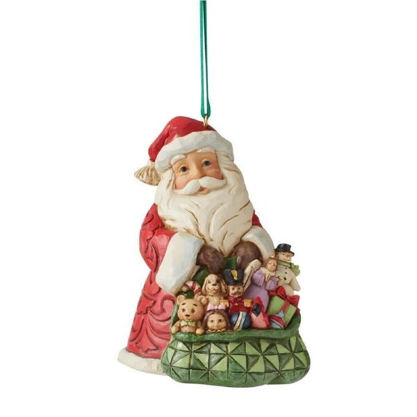Jim Shore Heartwood Creek Worldwide Event Santa - Santa with Toys Hanging Ornament