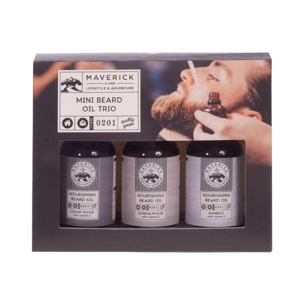 Davis & Waddell Maverick Mini Beard Oil Trio