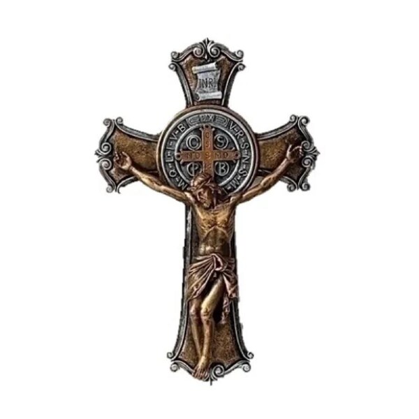 Joseph's Studio - St Benedict 2 Tone Cross 26cm